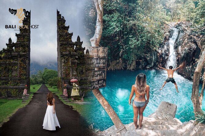All Inclusive : Jumping Sliding at Aling- Aling Waterfall - Handara Gate - Lunch - Sliding and cliff jumping: how to choose your comfort level