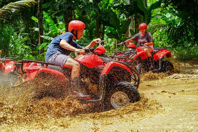 ATV Quad Bike Bali with Waterfall Gorilla Cave and Lunch - The muddy part: what to expect with water, wet track, and dirt control