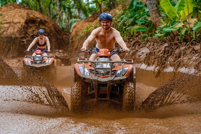 Bali ATV Quadbike Through Gorilla Face Cave - The Gorilla Face Cave moment: tunnel exit meets adrenaline