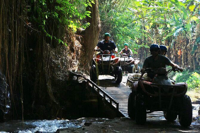 Bali ATV Ride Ubud Waterfall, Ricefield,River,Barong Cave, Lunch - Safety Gear and Guide Support on Mud + Water