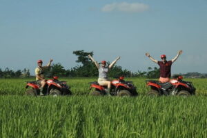 Bali ATV Ride Ubud Waterfall,RiceField,River,Kingkong-Temple cave - Safety and guiding: how licensed support helps on a wet track