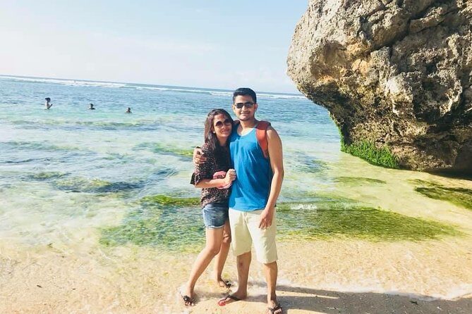 Bali Beaches Hopping - Uluwatu Temple - Geger Beach: calmer swimming between beach breaks