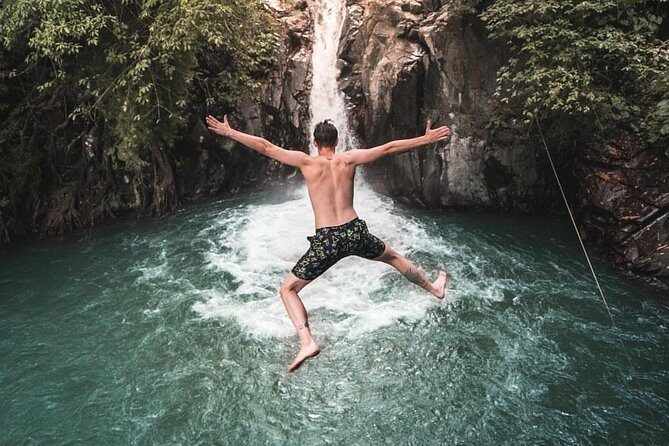 Cliff Jumping and Sliding at Aling Aling Waterfall - Cengana rice field trek and Balinese compound fruit tasting