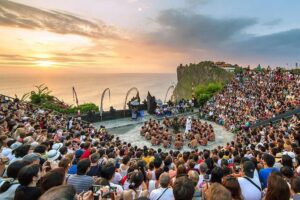 Half-Day Tour: Uluwatu Temple and Kecak Fire Dance Show - Padang Padang Beach Stop: Movie Fame Plus Real-World Crowds