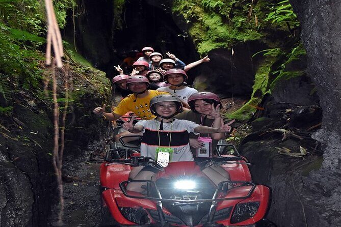 Kuber Bali ATV through Tunnel and Waterfall - The 1 hour 30 minutes course: rice fields, plantations, river puddles, and that long cave/tunnel