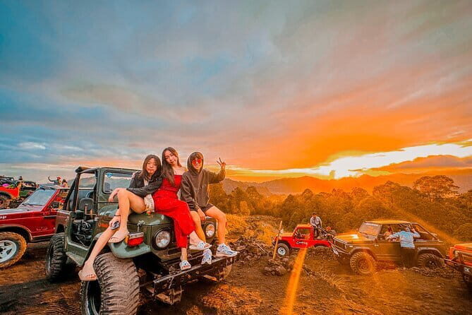 Mt Batur Sunrise Jeep & Natural Hot Spring Tour - Stop 1: Mount Batur by jeep—sunrise views plus black lava