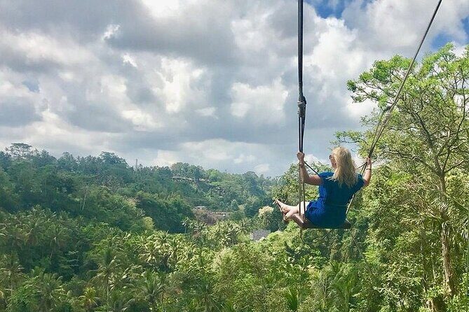 Private Tour To Tibumana Waterfall, rice terraces & Jungle Swing - d’Alas Swing in Tegalalang: the adrenaline stop with a view