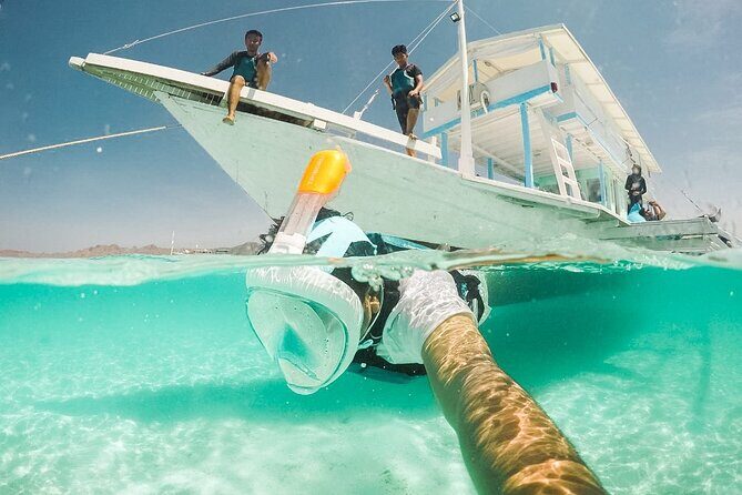 Snorkeling with turtle and statue in Gilis - Glass-Bottom Boat: Why It’s More Than a Nice Extra